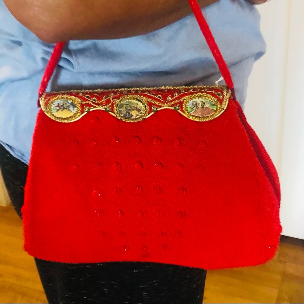 MARKDOWN + FREE SHIP Victorian Micro Bead Evening Clutch Bag "Paris, France